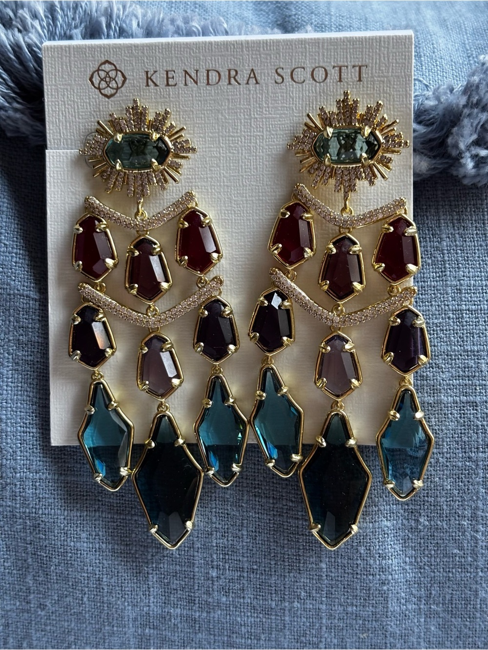 Kendra Scott Alexandria Tiered Statement Earrings multicolor